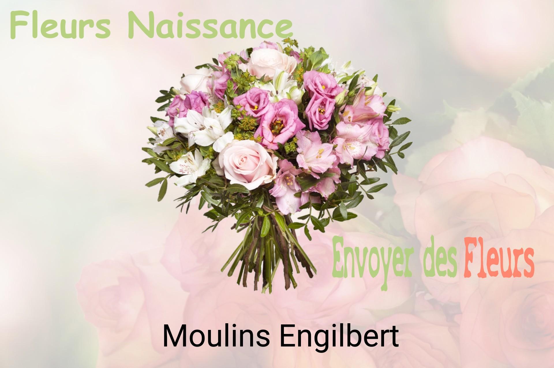 Bouquet de fleurs de naissance livré à Moulins-Engilbert