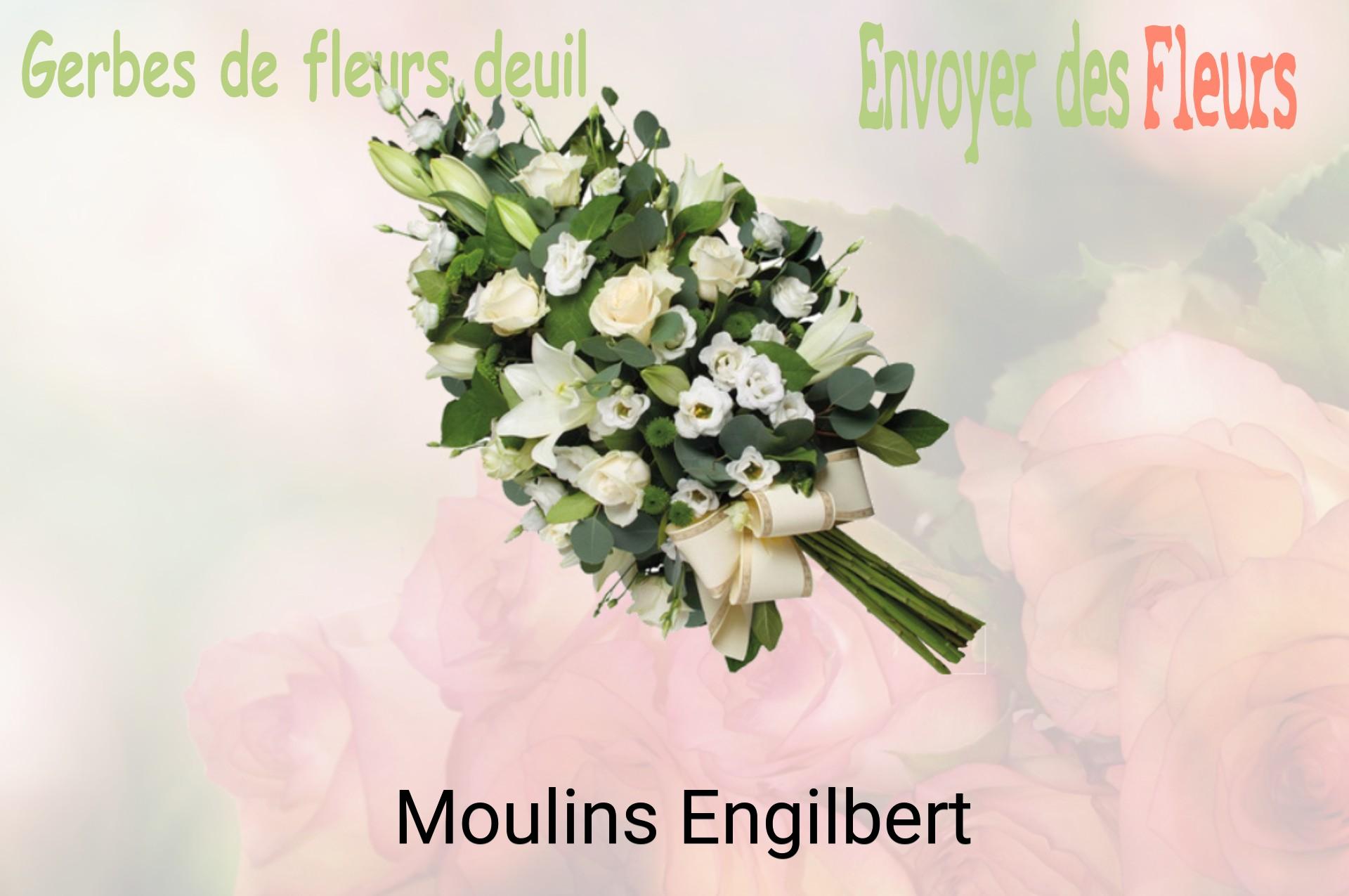 Gerbe de fleurs de deuil livrée à Moulins-Engilbert